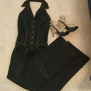 NWT Sexy denim BISOU BISOU halter jumper